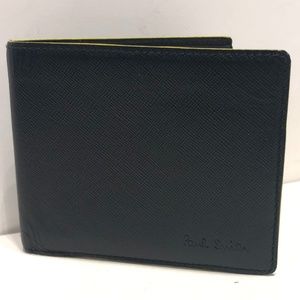 Paul Smith Black Leather Multicolor Bifold Wallet